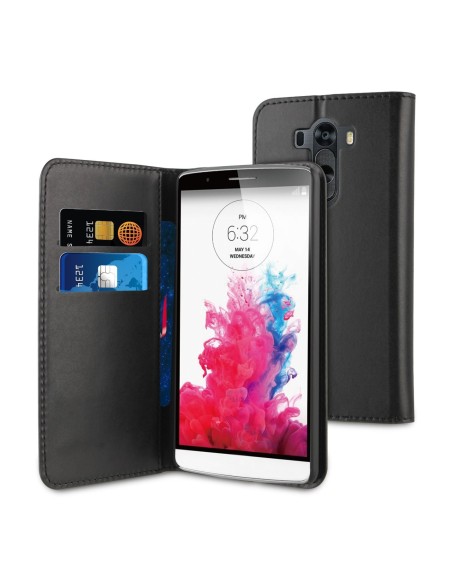 Muvit MUSNS0101 - Funda folio tipo cartera con función soporte y tarjetero para LG G3, negro: Muvit: Kiwiku.com: Electrónica