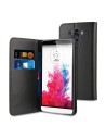 Funda wallet folio negra función soporte y tarjetero lg g3 muvit