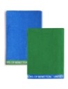 Benetton Set de 2 Toallas de Playa 90x160 Cm 380 Gsm Velour 100% Algodón Azul y Verde