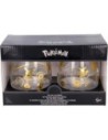 Stor Pokemon Set de 2 Vasos de Cristal 300 Ml Unisex Vidrio Borosilicato Libre de Bpa