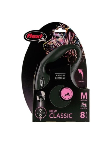 FLEXI Correa Para Perro New Classic 8 M Negro Talla M - Kiwiku