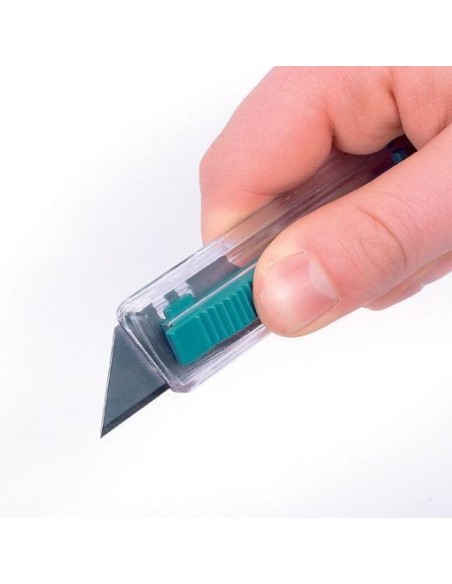 Cúter De Seguridad WOLFCRAFT 4135000 Con Cuchilla Retráctil Trapezoidal