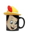 Half Moon Bay Taza 3d Disney Pinocho Con Tapa de Sombrero 400 Ml