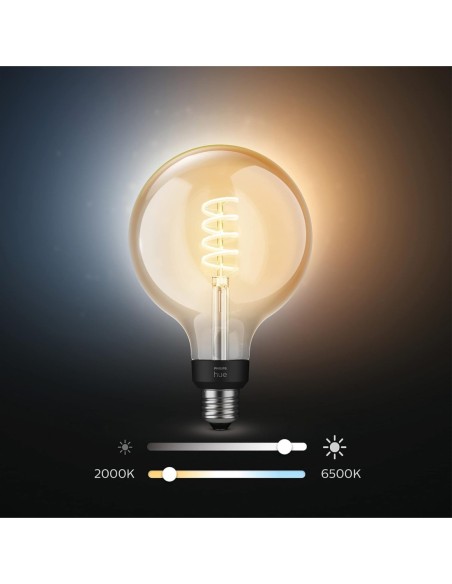 Compra Philips Hue Bombilla LED Filamento E27 G125 en Kiwiku