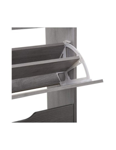 Zapatero 5FIVE De Madera Gris Claro Con 3 Estantes - Diseño Compacto Y Moderno