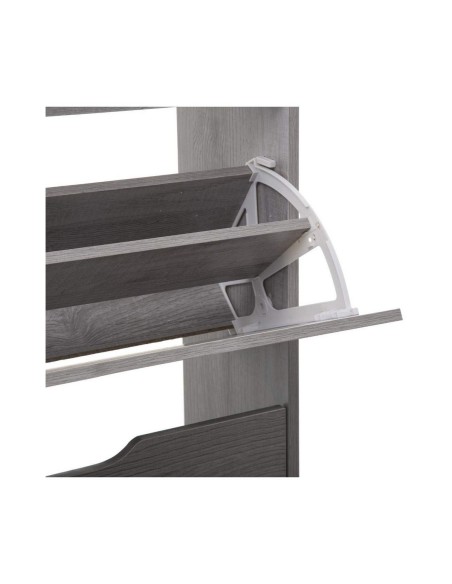 Zapatero 5FIVE De Madera Gris Claro Con 3 Estantes - Diseño Compacto Y Moderno