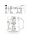 Pyramid Taza de Desayuno Star Wars Plano At-at 350 Ml