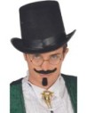 Guirca Sombrero Chistera Alta de Fieltro Negro 17 Cm para Disfraces de Mago y Clásicos