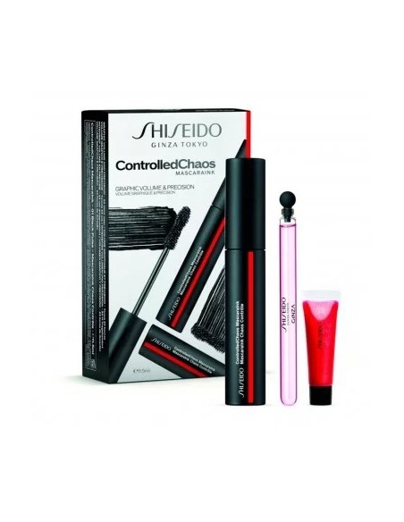 Set SHISEIDO Controlled Chaos MascaraInk 01 + Mini Gloss + Ginza Eau De Parfum 4 ml - Maquillaje Y Perfume