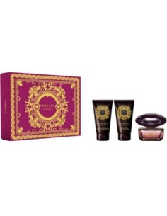 Versace Crystal Noir Set Edt 50ml + Shower Gel 50ml + Body Lotion 50ml para Mujer