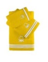 Benetton Set 3 Piezas Toallas de Baño Algodón Amarillo - 30x50 Cm, 50x90 Cm, 70x140 Cm