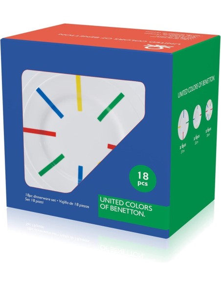 benetton_set_vajilla_porcelana_18_piezas_diseño_rayas_de_colores_casa_benetton_8435496440740_barato