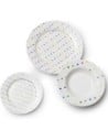 Benetton Set Vajilla Porcelana 18 Piezas Diseño Puntos de Colores Casa
