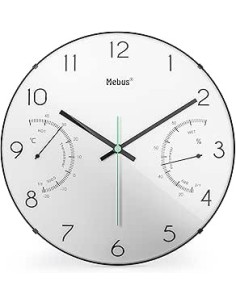 mebus_reloj_de_pared_de_cuarzo_con_termómetro_e_higrómetro