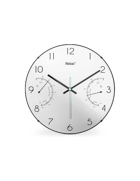 mebus_reloj_de_pared_de_cuarzo_con_termómetro_e_higrómetro