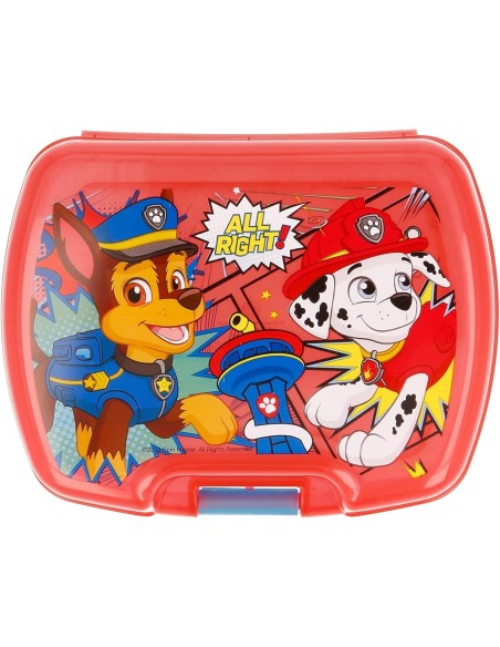 paw_patrol_sandwichera_premium_la_patrulla_canina_comic_roja_de_plástico_7_x_17