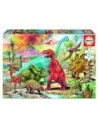 Educa Borras - Dinosaurios, Puzzle Infantil de 100 Piezas, A Partir de 6 Años, Dimensiones 40 X 28 Cm