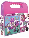Educa Borras Puzzle Progresivo Minnie & the Happy Helpers Disney Maleta 4 Puzzles Infantiles 12/16/20/25 Piezas