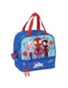 Safta Portameriendas Spidey Azul Escolar 20 X 20 X 15 Cm Con Asa Superior y Doble Compartimento