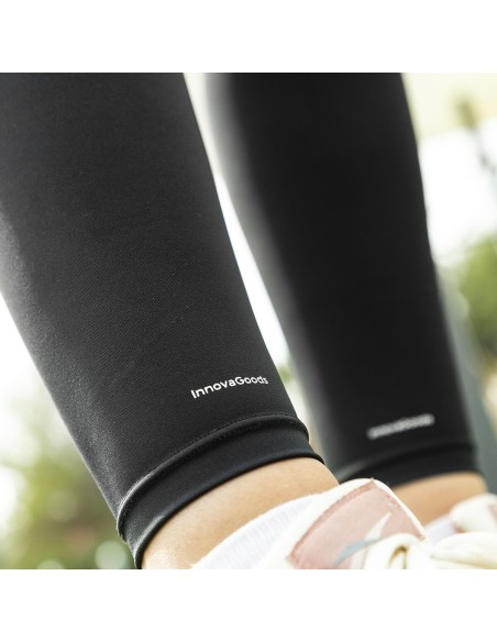 Pantorrilleras Deportivas De Compresión Slexxers INNOVAGOODS 2 Unidades XL Unisex Negro - Kiwiku