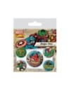 Pyramid International Marvel Retro - Pack de Chapas Spider-man, 4 X 25 mm y 1 X 38 mm, Diseño Retro