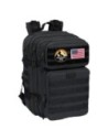 Safta Mochila Militar para Portátil 15,6 Pulgadas Basic Negro Con Bolsillo Antirrobo y Parches Extraíbles