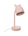 Atmosphera Lámpara Infantil Orejas de Metal Color Rosa para Mesita de Noche 31 Cm