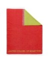 Benetton Manta 320gsm 60% Algodón 40% Acrílico Rojo y Verde Casa 140x190cm