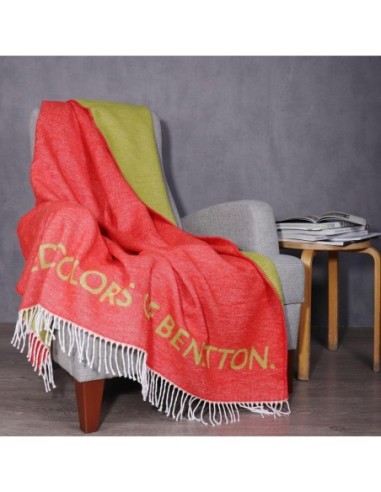 benetton_manta_320gsm_60%_algodón_40%_acrílico_rojo_y_verde_casa_140x190cm_8435496435807_barato