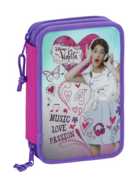 Violetta music - plumier doble pequeÑo 34 piezas