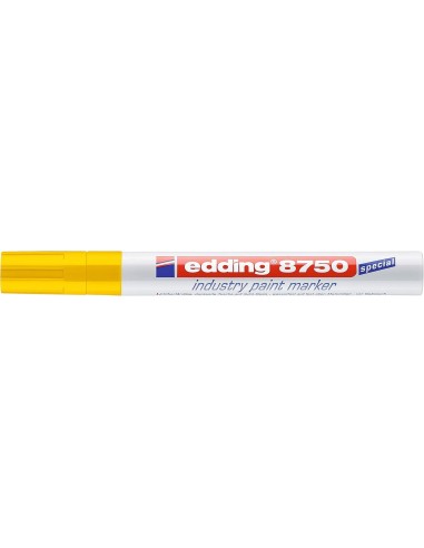Marcador Permanente Edding 8750 Amarillo Tinta Opaca Industrial - Kiwiku