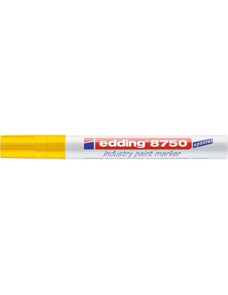 Marcador Permanente Edding 8750 Amarillo Tinta Opaca Industrial - Kiwiku