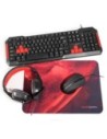 Mars Gaming Pack Mrcp1 Kit 4 en 1: Teclado Anti-ghosting, Ratón 2800 Dpi, Alfombrilla y Auriculares Gaming