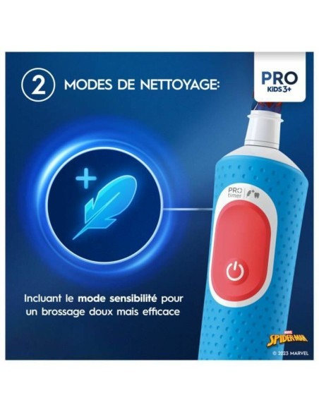 Oral-b - Cepillo de Dientes Eléctrico Vitality Pro Kids Spiderman Cls para Niños de 3 Años en Adelante