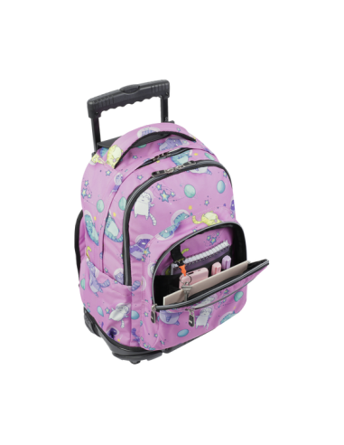 Totto Mochila Escolar Con Ruedas Renglones Gatos Astronautas Ma03eco006-2310p-9i9 Unisex 26.21 L