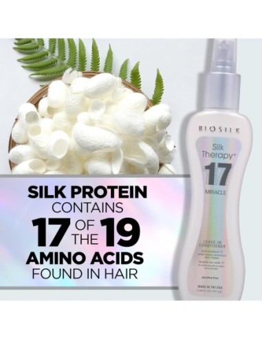 BIOSILK Silk Therapy 17 Miracle Leave-In Conditioner 167 Ml - Tratamiento Capilar Unisex  