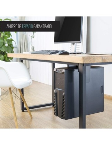 Soporte De CPU Ajustable Ewent EW1293 Bajo Escritorio En Negro - Kiwiku
