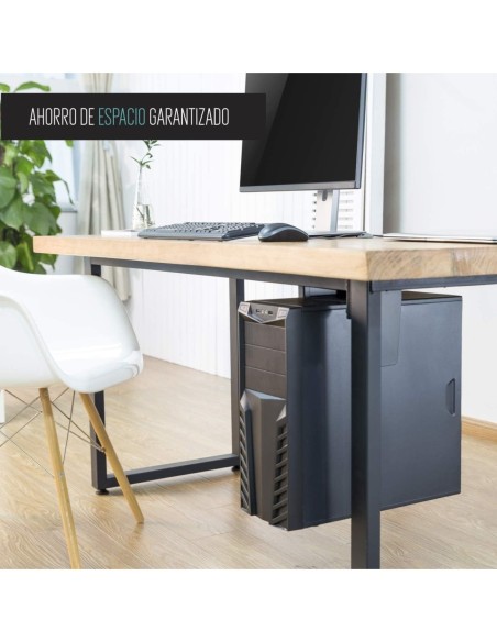 Soporte De CPU Ajustable Ewent EW1293 Bajo Escritorio En Negro - Kiwiku