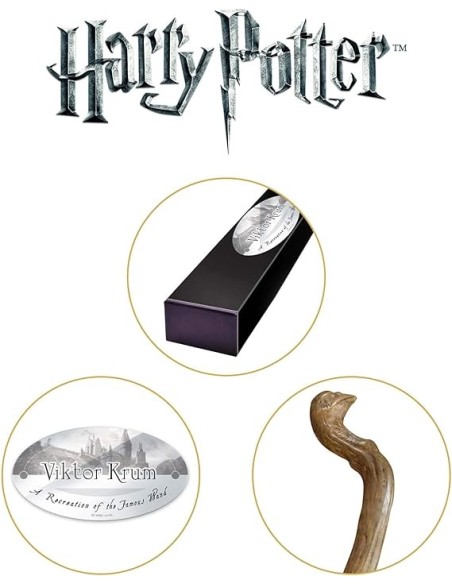 Compra La Varita Mágica De Viktor Krum De Harry Potter En PVC Con Caja Deluxe - Kiwiku