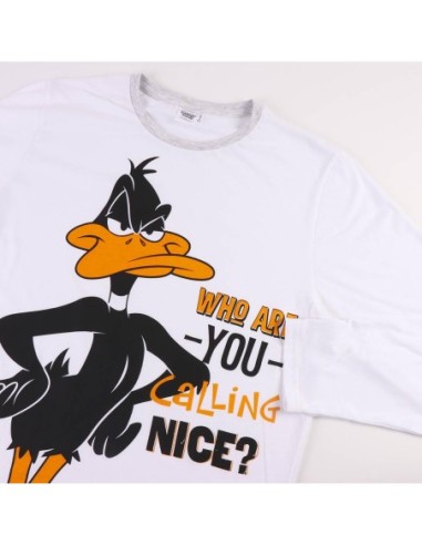 Pijama Largo Single Jersey Looney Tunes Gris Para Hombre Talla S - CERDA | Kiwiku