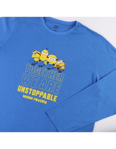 CERDA Pijama Largo Minions Azul Talla S Para Hombre - Kiwiku