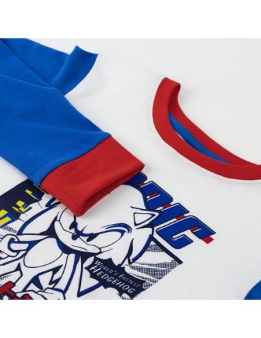 Pijama Largo Infantil Sonic Azul Talla 6 Años - CERDA | Kiwiku