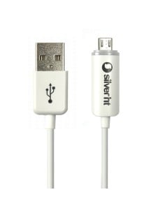 Kiwiku.com: Cable de carga y datos MicroUSB para Smartphones, tablets y dispositivos compatibles con MicroUSB - Blanco - 1, 5 m