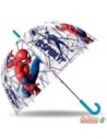 Spiderman Paraguas Transparente Campana Automático 46 Cm Infantil