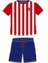 Eleven Force Pijama Atlético de Madrid Manga Corta Rayas Talla L 100% Algodón