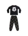 Cerda Pijama Largo Single Jersey Mickey, Color Negro, Talla S
