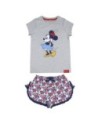 Cerda Pijama Corto Single Jersey Minnie, Color Gris, Talla 8 Años