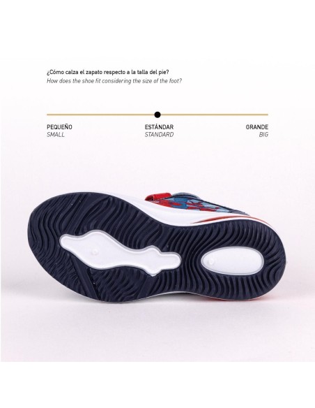 CERDA Zapatillas Deportivas Con Luces Spiderman Azul Talla 30 - Kiwiku