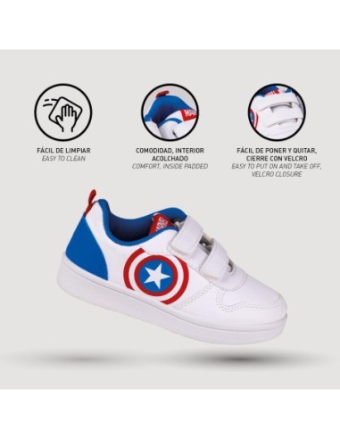 CERDA Zapatillas Deportivas Infantiles The Avengers Velcro Blanco Talla 31 | Kiwiku