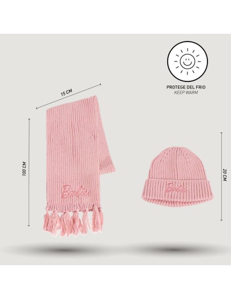 cerda_conjunto_2_piezas_bufanda_barbie_para_niñas_8445484403626_barato